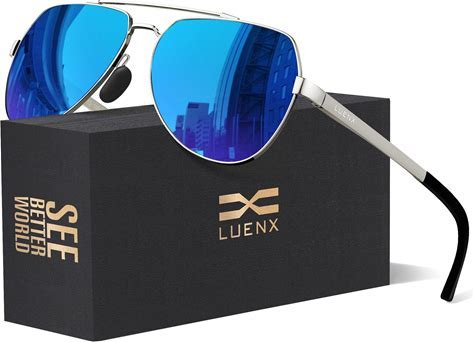 LUENX Aviator Sunglasses for Men and Women